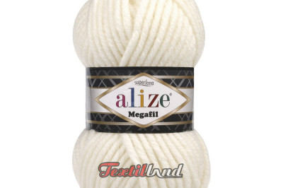 Пряжа Alize Superlana Megafil ( Суперлана Мегафил) 62 молочный