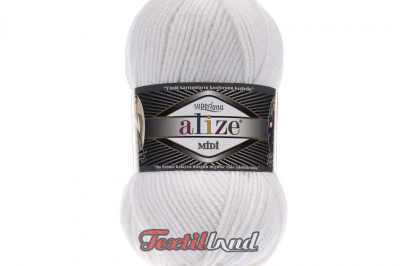 Пряжа Alize Superlana Midi ( Суперлана Миди) 55 белый