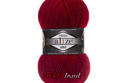 Пряжа Alize Superlana Midi ( Суперлана Миди) 56 красный