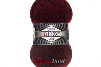 Пряжа Alize Superlana Midi ( Суперлана Миди) 57 бордовый