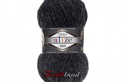 Пряжа Alize Superlana Midi ( Суперлана Миди) 800 антрацыт