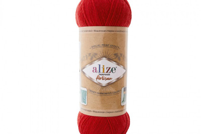 Пряжа Alize Superwash Artisan ( Супервош артисан) 56 красный