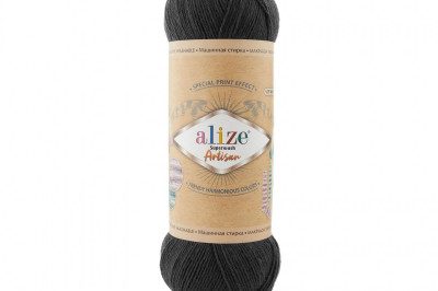 Пряжа Alize Superwash Artisan ( Супервош артисан) 60 черный