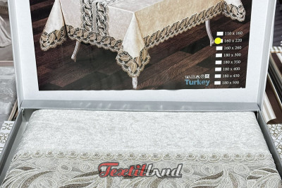 Скатерка на стіл Sevgi 160*220 крем ( Турція)