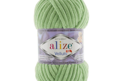Пряжа Alize Velluto ( Ализе Веллуто) 103 салатовый