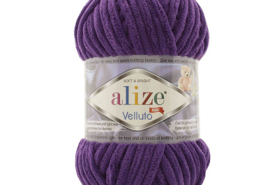 Пряжа Alize Velluto ( Ализе Веллуто) 44 темно-фиолетовый