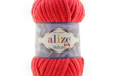 Пряжа Alize Velluto ( Ализе Веллуто) 55 касный
