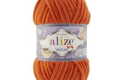 Пряжа Alize Velluto ( Ализе Веллуто) 06 оранжевый