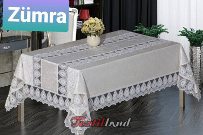 Скатерка на стіл Zumra 180х220 крем (Турція)