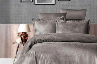 Постельное белье евро Jacguard Satin Tecna Mink