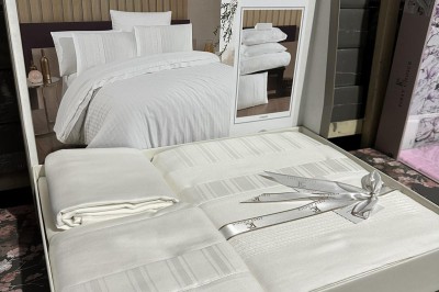 Постельное белье полуторное New Trend Cream (DLX-21 )