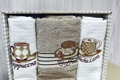 Рушники кухонні "Coffe" (3 шт.) Турція