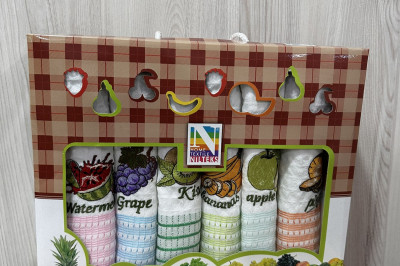 Рушники кухонні вафельні 50*70 Nilteks  "Coffe" ( 6 шт.)