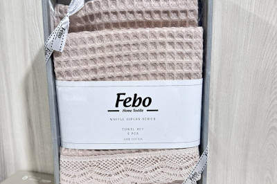 Подарунковий набір рушників вафельних Febo 2 шт. ( Турція )
