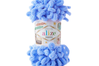 Пряжа Alize Puffy (Ализе Пуфи) 112 голубой