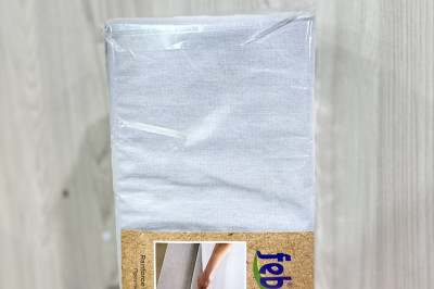 Простынь на резинке  Febo 160*200+30 серая (Турция)