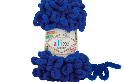 Пряжа Alize Puffy (Ализе Пуфи) 984 синий