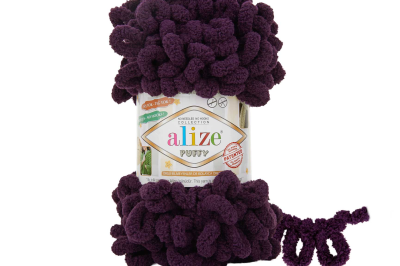 Пряжа Alize Puffy (Ализе Пуфи) 986 баклажан
