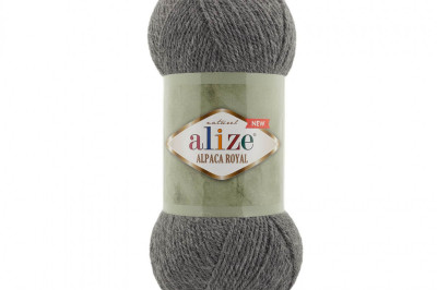 Пяжа Alize Alpaca Royal New (Альпака роял н'ю) 196 темно-серый меландж
