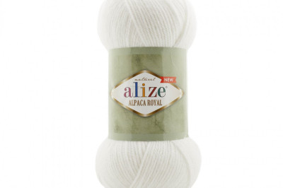 Пяжа Alize Alpaca Royal New (Альпака роял н'ю) 55 белый