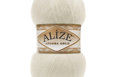Пряжа Angora Gold (Ангора Голд) 01 крем