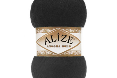 Пряжа Angora Gold (Ангора Голд) 60 чорний