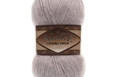 Пряжа Angora Gold Simli (Ангора Голд Сімлі) 163 пыльная сирень