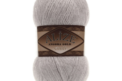 Пряжа Angora Gold Simli (Ангора Голд Сімлі) 168 белая зима