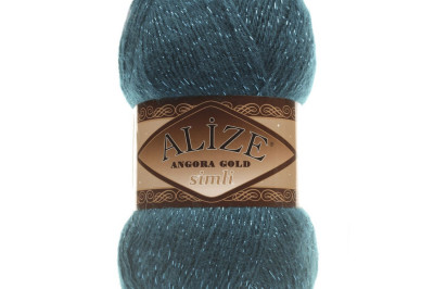 Пряжа Angora Gold Simli (Ангора Голд Сімлі) 17 петроль