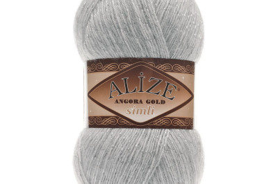 Пряжа Angora Gold Simli (Ангора Голд Сімлі) 21 серый