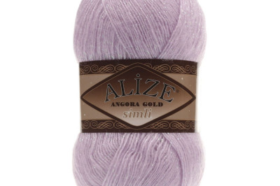 Пряжа Angora Gold Simli (Ангора Голд Сімлі) 27 лиловый