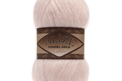 Пряжа Angora Gold Simli (Ангора Голд Сімлі) 271 жемчужно-розовый