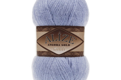 Пряжа Angora Gold Simli (Ангора Голд Сімлі) 40 голубой