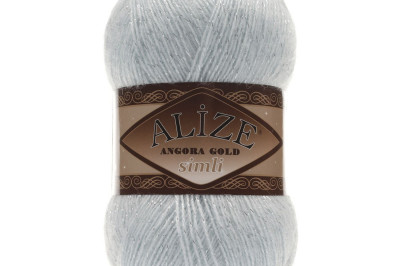 Пряжа Angora Gold Simli (Ангора Голд Сімлі) 514 светлая мята