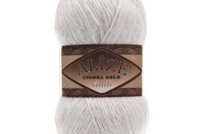 Пряжа Angora Gold Simli (Ангора Голд Сімлі) 599 слоновая кость
