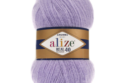 Пряжа Angora Real 40 (Ангора Реал 40)  146 пастельно-лавандовый