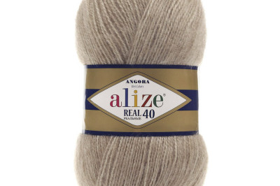 Пряжа Angora Real 40 (Ангора Реал 40) 152 бежевый меландж