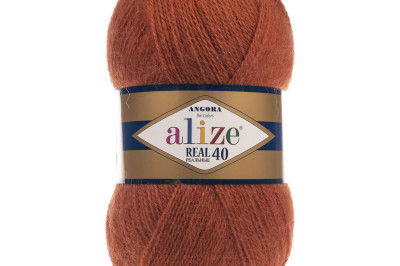 Пряжа Angora Real 40 (Ангора Реал 40)  36 терракот