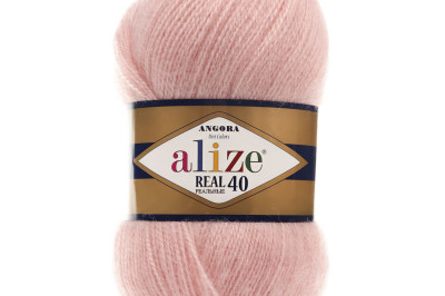 Пряжа Angora Real 40 (Ангора Реал 40)  363  светло розовый