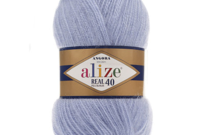 Пряжа Angora Real 40 (Ангора Реал 40)  40 голубой