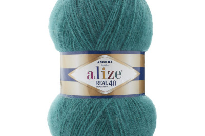 Пряжа Angora Real 40 (Ангора Реал 40)  507 античный зеленый