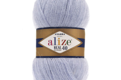 Пряжа Angora Real 40 (Ангора Реал 40)  51 светло-голубой
