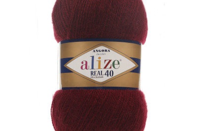 Пряжа Angora Real 40 (Ангора Реал 40)  57 бордовый