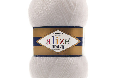 Пряжа Angora Real 40 (Ангора Реал 40)  599 слоновая кость