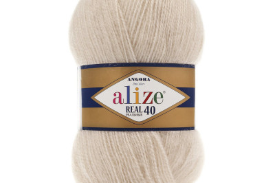 Пряжа Angora Real 40 (Ангора Реал 40)  67 молочно-бежевый