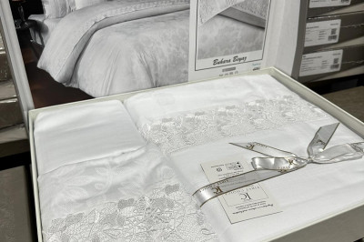 Постельное белье  VIP SATIN  Buhara Byaz