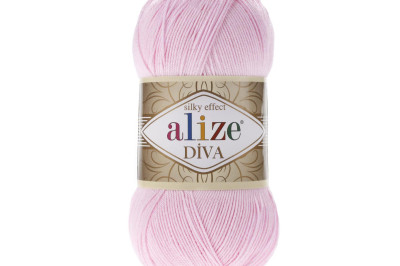 Пряжа Alize Diva (Ализе Дива) 185 пастельно-розовый