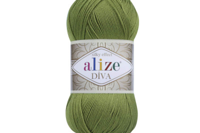Пряжа Alize Diva (Ализе Дива) 210 зеленый