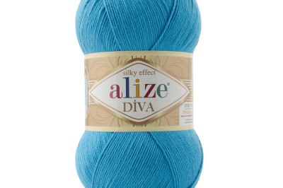 Пряжа Alize Diva (Ализе Дива) 245 бирюзовый
