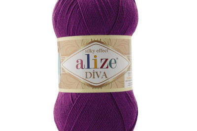 Пряжа Alize Diva (Ализе Дива) 297 сливовый